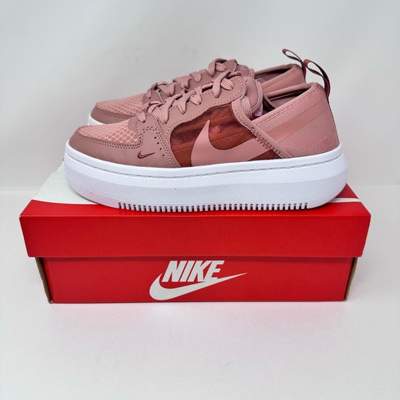 Nike NEW Court Vision Alta Platform Sneakers Rust Pink Size 6.5 - Picture 2 of 10